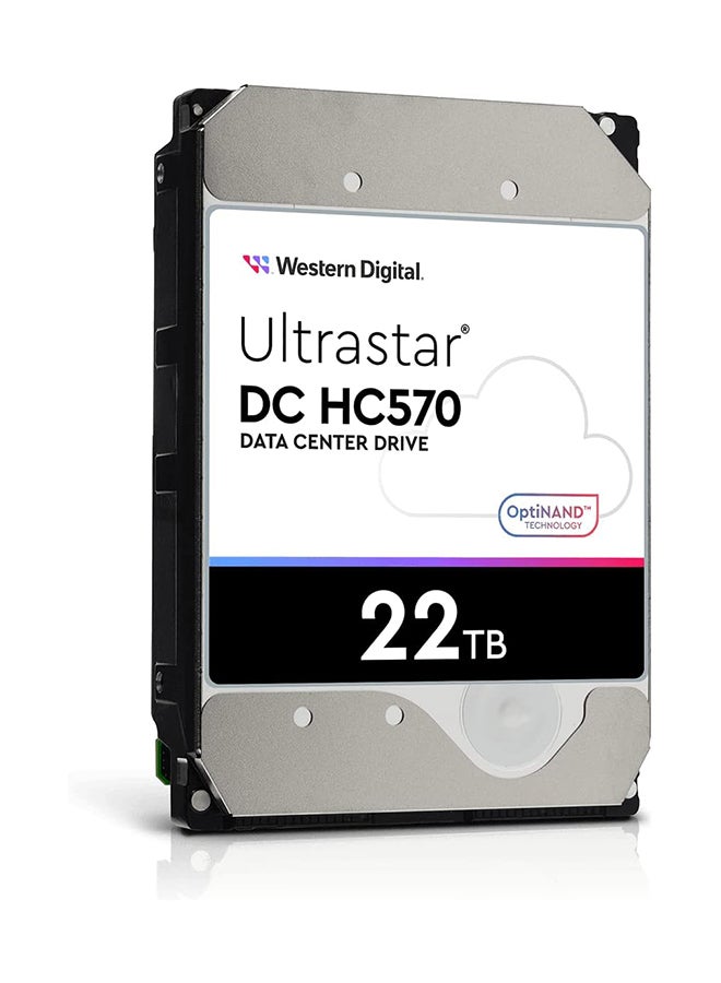 WD 22 TB Ultrastar DC HC570 3.5" SATA 6Gbps Internal Data Center HDD,Up to 600 MB/s Data Transfer Rate, 512MB Cache, 2.5 Million Hours MTBF, 600000 Load/Unload Cycles | 0F48155 | WUH722222ALE6L4 22 TB  - Image 1