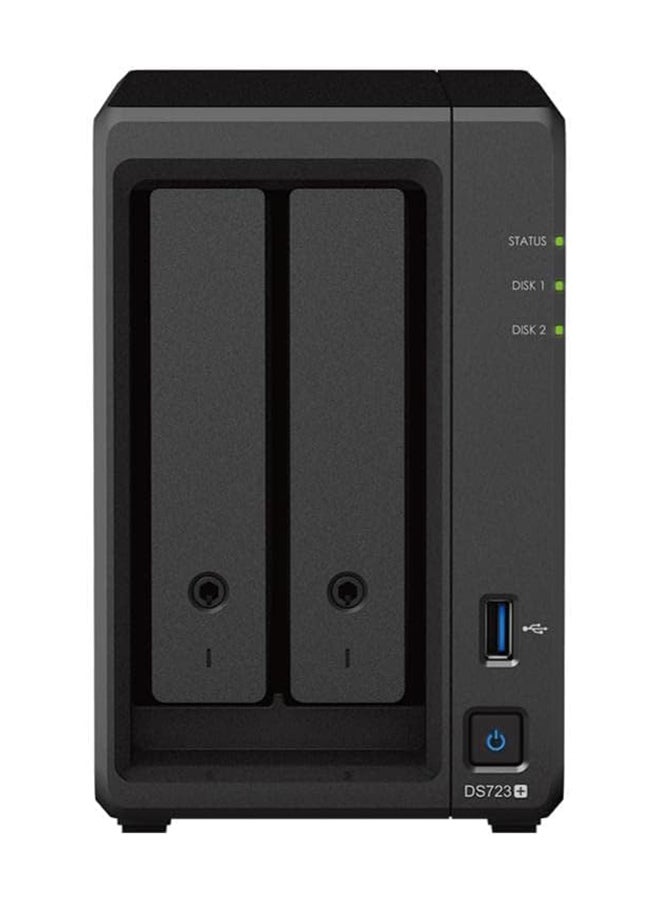 سينولوجي DS723+ NAS 2 Slots DualCore 3.1GHz 64b 2GB 2 Slots M.2 NVMe 2280 Black  - Image 2