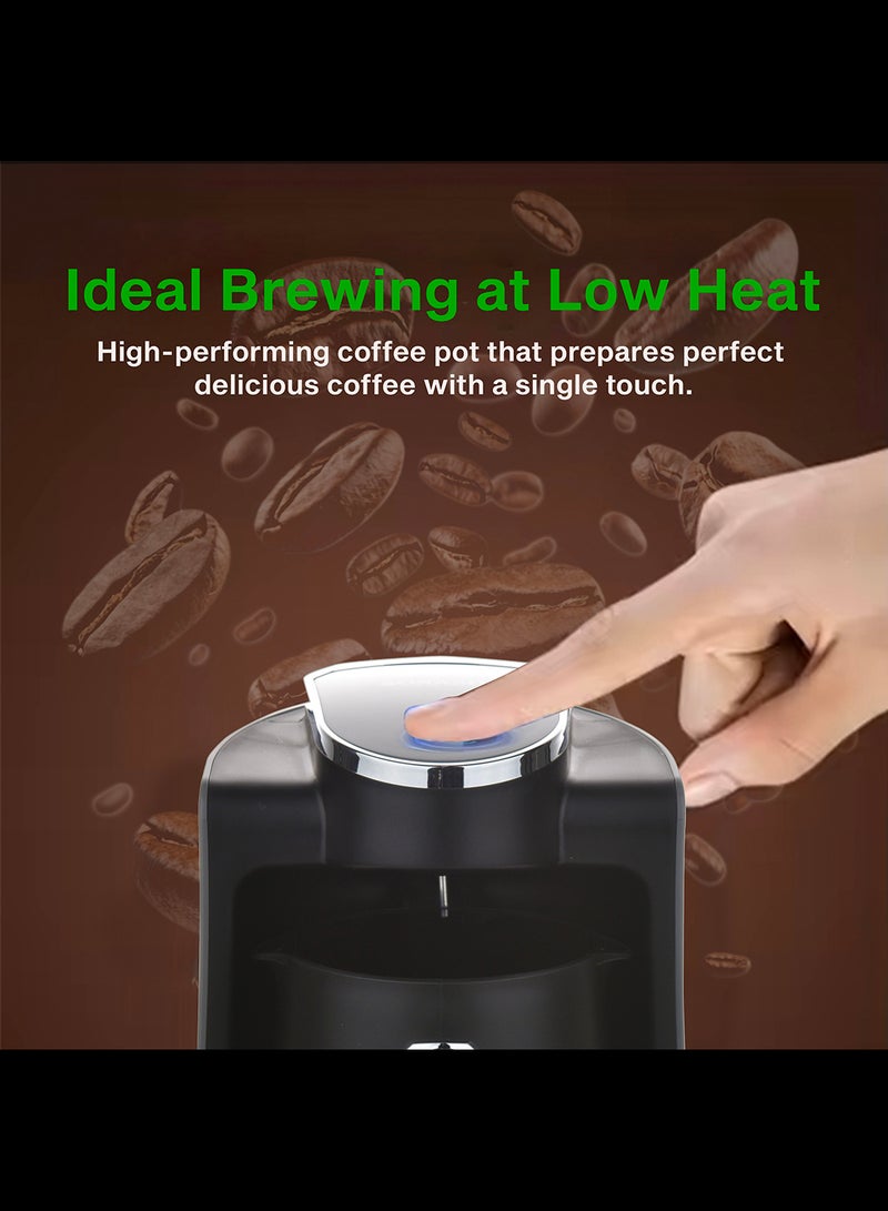 SONASHI - Electric Turkish Coffee Maker 250ML Capacity with Light & Sound Indicator | Auto Cut-Off Feature and Overheat Protection 250 ml 500 W STCM-4973 Black/Silver - Image 1