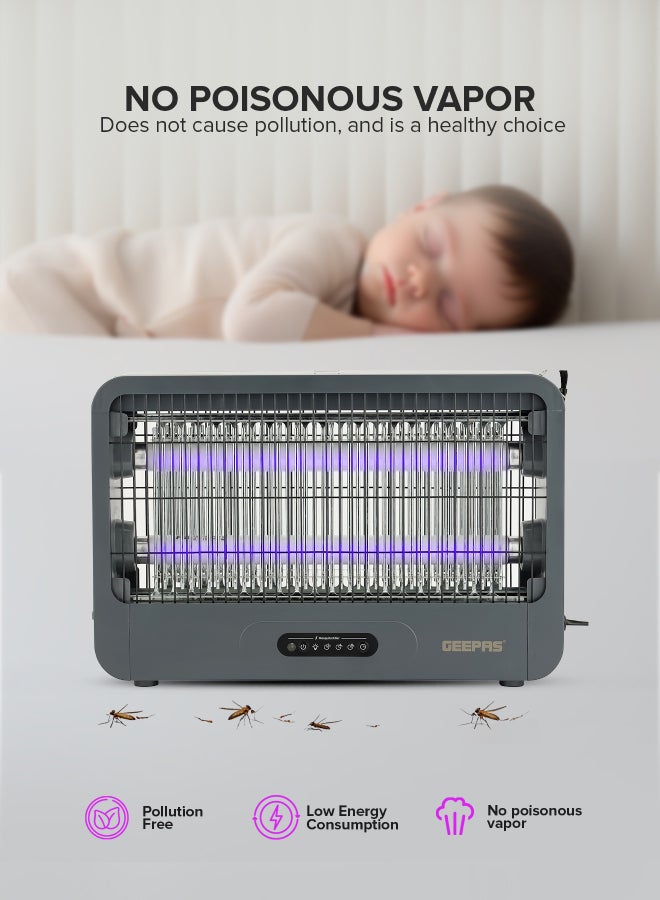 GEEPAS Mosquito Killer With Remote Control, Front Rear Double Grid, Suspensible, Drawer Type Storage Box, Low Power Consuption GBK25605 Dark Grey  - Image 5