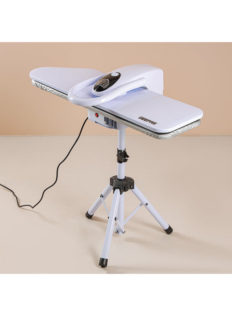 GEEPAS - Digital Steam Press With Stand 38"x10.5", Suitable For All Kinds Of Fabric And Safe For Delicate Fabrics/ Equipped With Metal Plate And 500 ml 2200 W GSP25037 White - Image 1