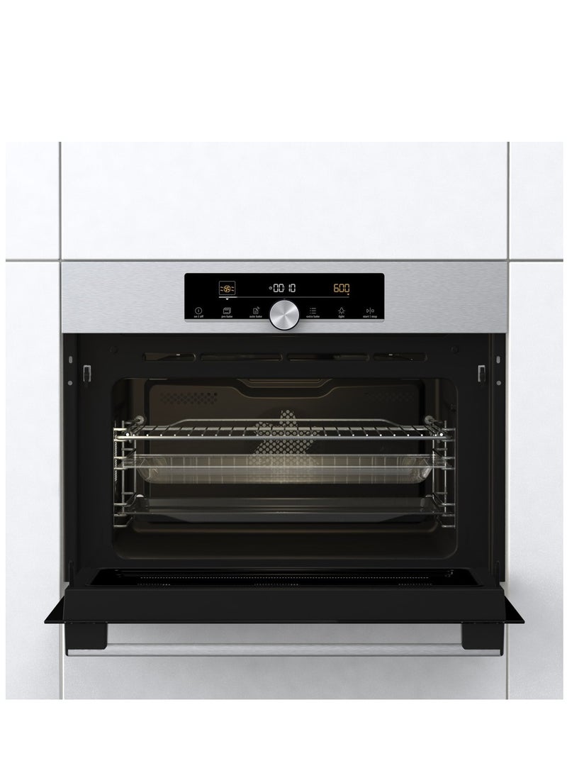 Gorenje Built In Microwave Oven With Grill 50 Liters Capacity 1000 Watts Stainless Steel LED Display BCM4547A10X Silver  - Image 2