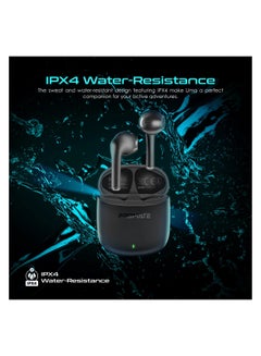 PROMATE True Wireless Earbuds, In-Ear Bluetooth v5.3 Earphones With ENC Noise Reduction, 30-Hour Playback Time, Intelligent Touch Controls And 300mAh Charging Case For iPhone 16, Galaxy S25, iPad Air, Lima - Black  - Image 5