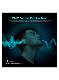 PROMATE True Wireless Earbuds, In-Ear Bluetooth v5.3 Earphones With ENC Noise Reduction, 30-Hour Playback Time, Intelligent Touch Controls And 300mAh Charging Case For iPhone 16, Galaxy S25, iPad Air, Lima - Black  - Image 4