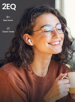 JOYROOM JR-FB3 In-Ear True Wireless Bluetooth V5.3 Headphones With Heavy Bass And Hifi Dual Mode 65ms Low Latency Fast Charging IP54 Waterproof With Protective Case And Charging Box White  - Image 2