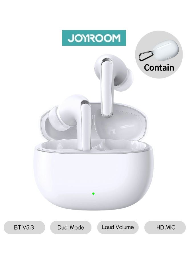 JR-FB3 In-Ear True Wireless Bluetooth V5.3 Headphones With Heavy Bass And Hifi Dual Mode 65ms Low Latency Fast Charging IP54 Waterproof With Protective Case And Charging Box White - pnsku/N70028035V/45/_/1709207412/9284aedf-a083-4a08-b67c-481179d03685