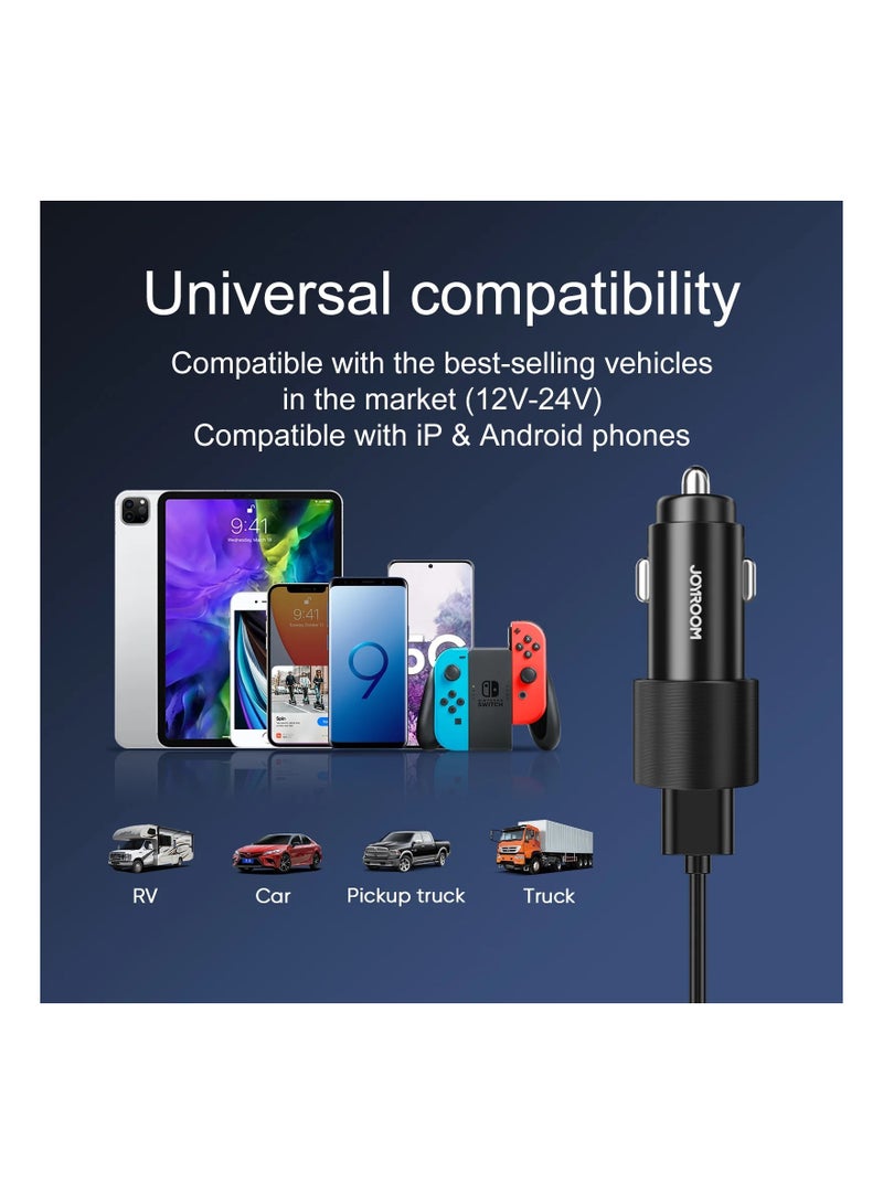 JOYROOM JR-CL10 4.8A Dual-port (USB) Car Charger Black  - Image 3