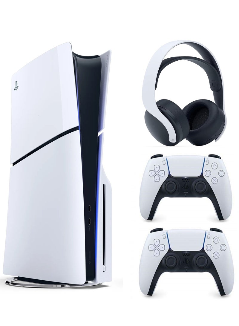 PlayStation 5 Slim Disc Version  KSA Version   With Extra DualSense Wireless Controller And Pulse 3D Headset - pnsku/N70028057V/45/_/1701662538/c2b74852-c2ed-4dbd-8b56-24c98e778491