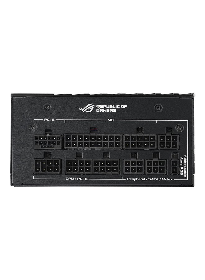 ASUS - Rog Loki SFX-L 1000W Power Supply Unit, 80 Plus Platinum, Fully Modular, PCIe Gen 5.0, 120mm ARGB-Illuminated Fan & Aura Sync, ROG Heatsinks, 0dB Fan Button,  90YE00N1-B0NA00 Black - Image 1