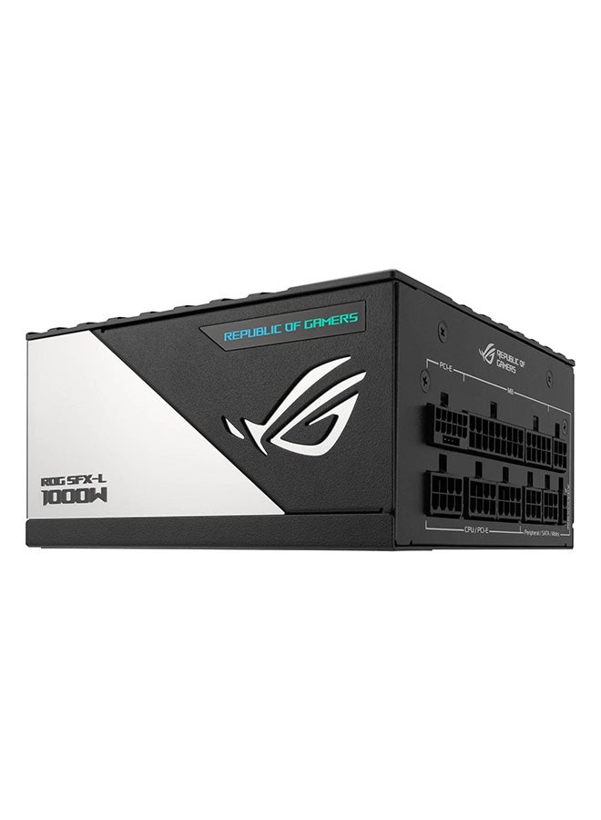ASUS Rog Loki SFX-L 1000W Power Supply Unit, 80 Plus Platinum, Fully Modular, PCIe Gen 5.0, 120mm ARGB-Illuminated Fan & Aura Sync, ROG Heatsinks, 0dB Fan Button,  90YE00N1-B0NA00 Black  - Image 3