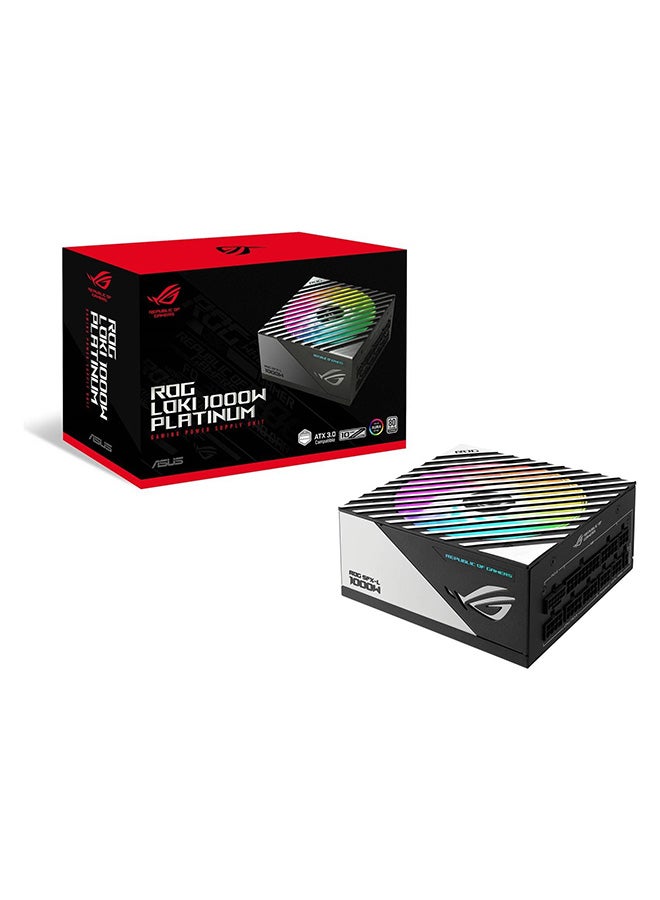 ASUS Rog Loki SFX-L 1000W Power Supply Unit, 80 Plus Platinum, Fully Modular, PCIe Gen 5.0, 120mm ARGB-Illuminated Fan & Aura Sync, ROG Heatsinks, 0dB Fan Button,  90YE00N1-B0NA00 Black  - Image 1