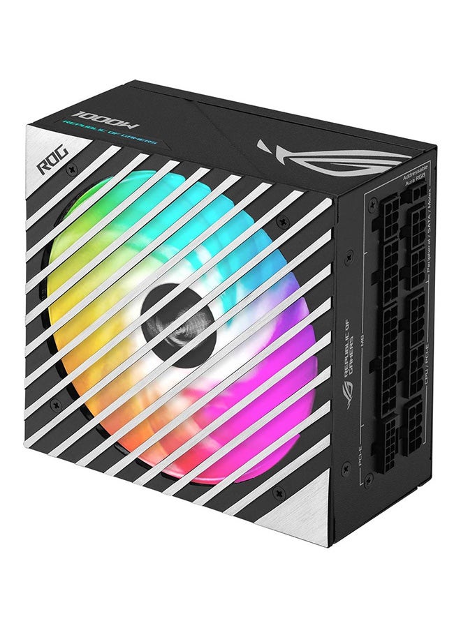 ASUS Rog Loki SFX-L 1000W Power Supply Unit, 80 Plus Platinum, Fully Modular, PCIe Gen 5.0, 120mm ARGB-Illuminated Fan & Aura Sync, ROG Heatsinks, 0dB Fan Button,  90YE00N1-B0NA00 Black  - Image 4