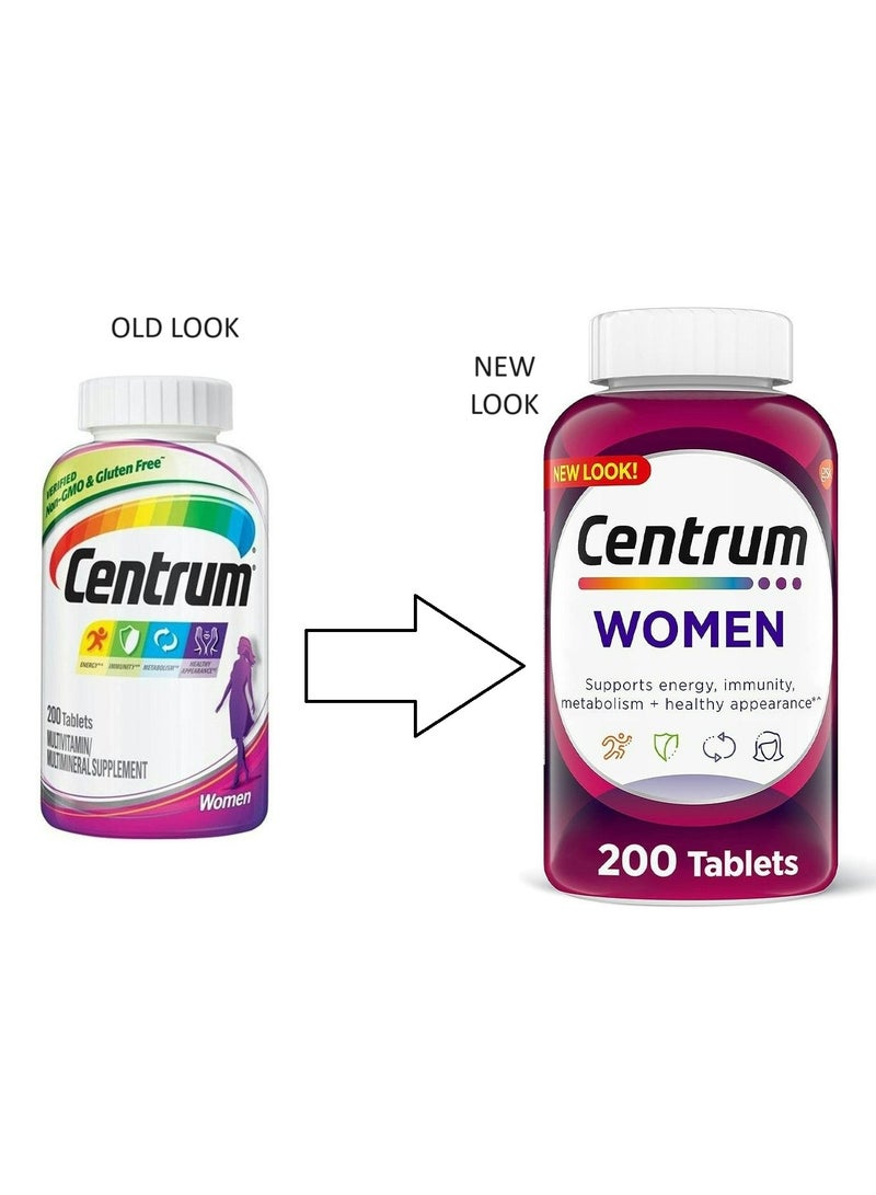 Centrum Multivitamin And Multimineral For Women 200 Tablets  - Image 1