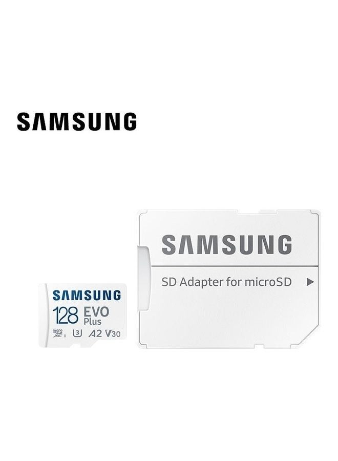 Samsung EVO Plus 128GB SD Card with Adaptor Micro Sd Card Memory Card Up to 130MB/s Expanded Storage For PS5 PS4 Switch Gaming Tablets Smart Phones Camera Security Camera GoPro Done Dash Cam 128 GB