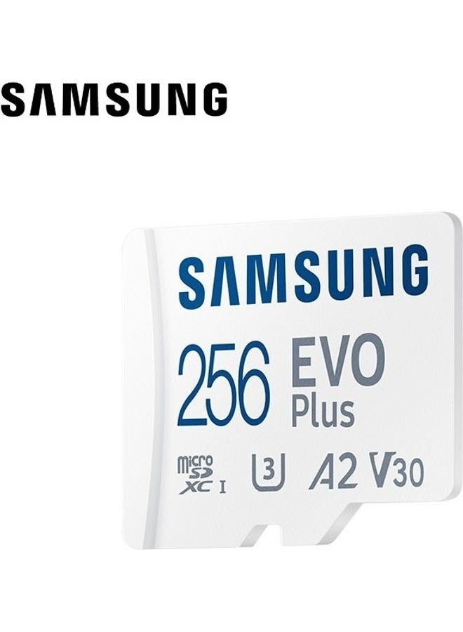 Samsung - Samsung EVO Plus 256GB SD Card with Adaptor Micro Sd Card Memory Card Up to 130MB/s Expanded Storage For PS5 PS4 Switch Gaming Tablets Smart Phones Camera Security Camera GoPro Done Dash Cam 256 GB - Image 1