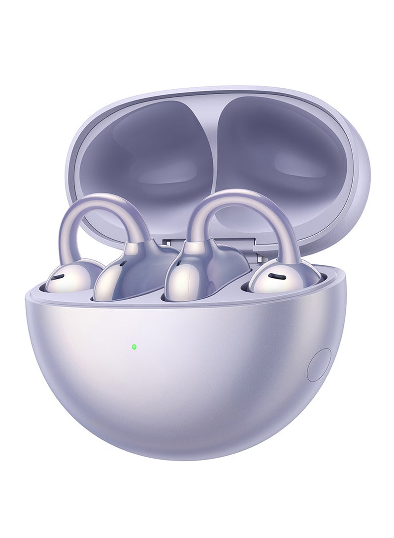 HUAWEI FreeClip Wireless Earphones, Bluetooth Earbuds, Futuristic Aesthetic Design, Feather-Like Wearing, Open-Ear Listening, Long Battery Life, iOS And Android Purple - Image 1