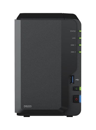 DS223 Diskstation NAS (Realtek RTD1619B Quad-Core 2GB Ram 1xRJ-45 1GbE LAN-Port) 2-Bay 8TB Bundle with 2X 4TB WD Red Plus Black - pnsku/N70028136V/45/_/1701864526/95d76bc3-231b-4913-bf98-dcb98bd6c060