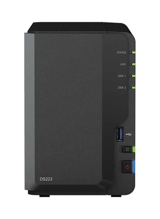 DS223 Diskstation NAS (Realtek RTD1619B Quad-Core 2GB Ram 1xRJ-45 1GbE LAN-Port) 2-Bay 8TB Bundle with 2X 4TB WD Red Plus Black