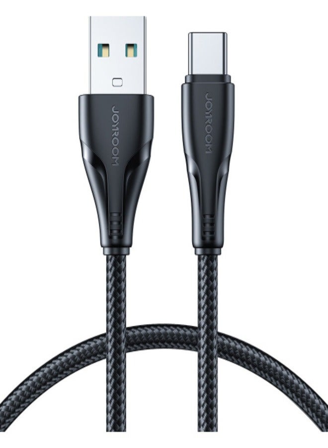 جوي روم Joyroom USB cable - USB C 3A Surpass Series for fast charging and data transfer 3m  (S-UC027A11) black - Image 1