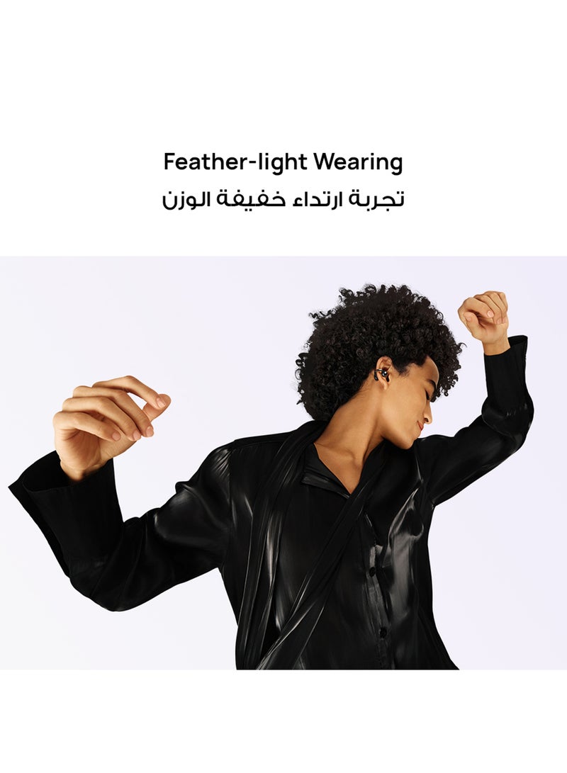 FreeClip Wireless Earphones, Bluetooth Earbuds, Futuristic Aesthetic Design, Feather-Like Wearing, Open-Ear Listening, Long Battery Life, iOS And Android Black - pnsku/N70028165V/45/_/1702458561/40062e1b-aca3-4e4b-9cbb-36d02532f4f4