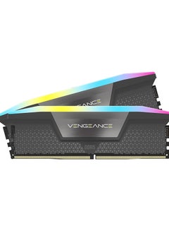 CORSAIR VENGEANCE 64GB (2 x 32GB) RGB DDR5 288-Pin Dual Channel Desktop Memory Kit, 6000 MHz Tested Speed, 40-40-40-77 Latency, AMD EXPO & Intel XMP, Overclock PMIC, Gray | CMH64GX5M2B6000Z40 64 GB  - Image 1