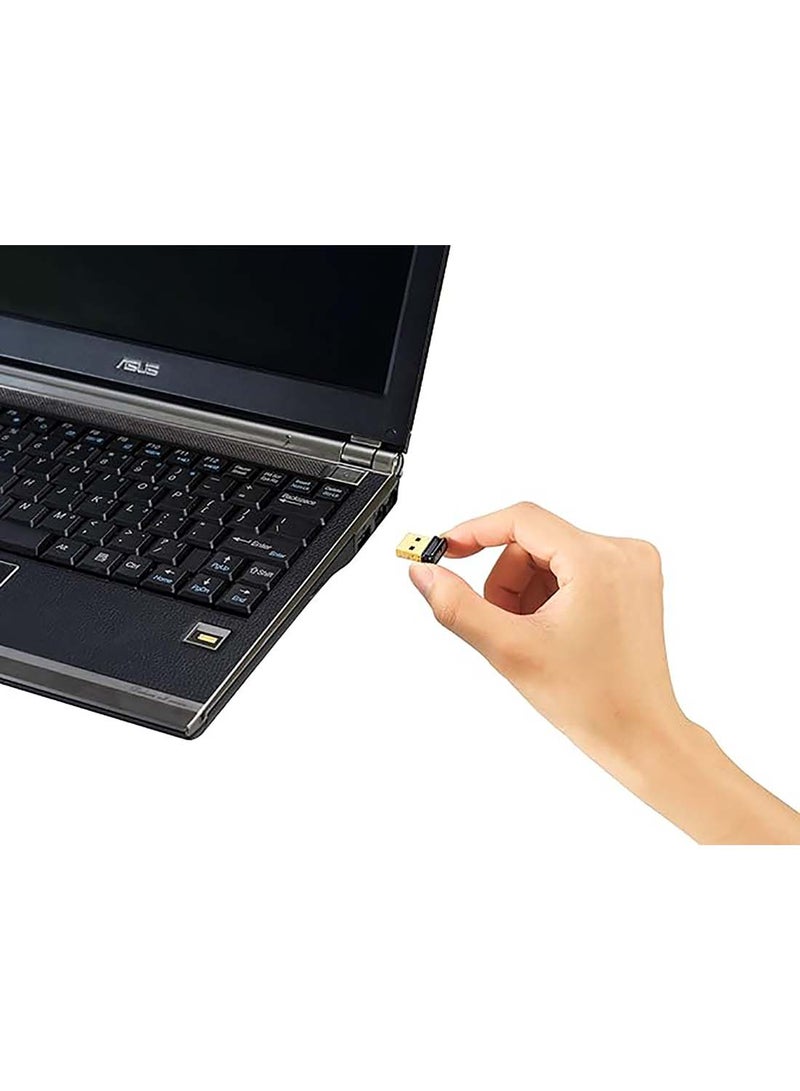 ASUS - USB-BT500 Bluetooth 5.0 USB adapter with ultra-small design, supports 2.1/3.x / 4.x Gold - Image 1