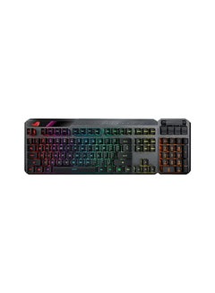 ROG Claymore II Wireless Modular Gaming Mechanical Keyboard (ROG RX Switches, Detachable numpad & Wrist Rest for TKL 80%/100%, Aura Sync, Media Controls, Fast Charge, USB 2.0 Passthrough) Black