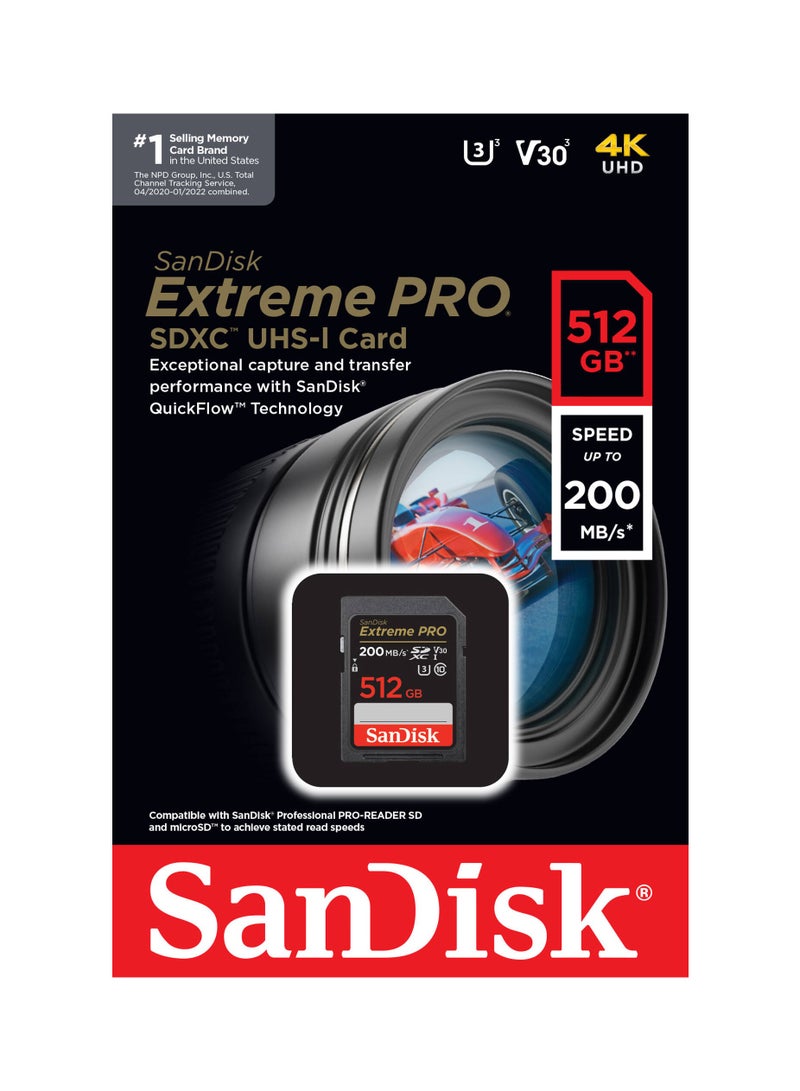 Sandisk SanDisk 512GB Extreme PRO UHS-I SDXC Memory Card 512 GB  - Image 4