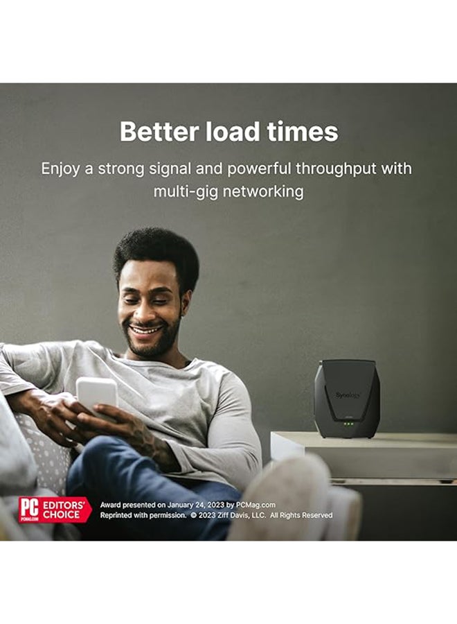 Synology WRX560 - Dual-Band Wi-Fi 6 Router, 2.5Gbps Ethernet, VLAN segmentation, Multiple SSIDs, parental controls, Threat Prevention, VPN (US Version) Black - Image 2