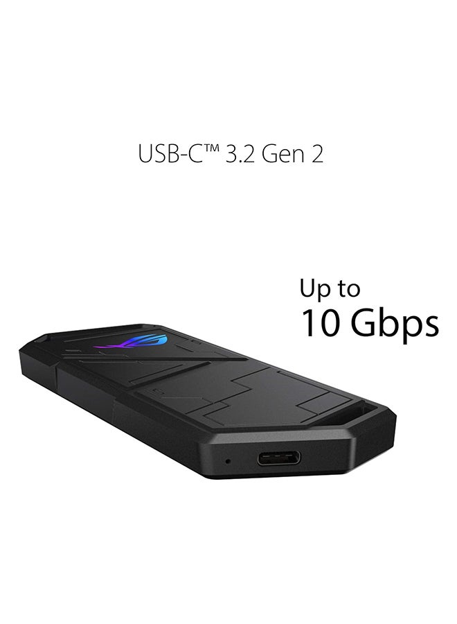 ROG Strix Arion Lite M.2 NVMe SSD External Portable Enclosure Case, USB 3.2 GEN2 Type-C, 10 Gbps, 5V, Black | 90DD02H0-M09010 8 TB