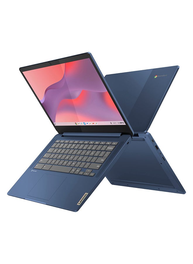 Lenovo - IdeaPad Slim 3 Chromebook Laptop 14 Inch FHD Touchscreen Laptop MediaTek Kompanio 520/4GB Memory/64GB eMMC/International Version English Abyss Blue - Image 1