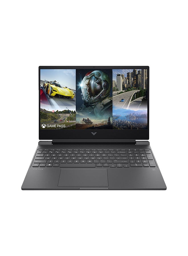 إتش بي شاشة Victus 15 مقاس 15.6 بوصة، معالج Ryzen 5 7000/ ذاكرة الوصول العشوائي 8 جيجابايت/ محرك أقراص SSD سعة 512 جيجابايت/ بطاقة رسومات NVIDIA GeForce RTX 2050/ نظام التشغيل Windows 11 Home  - Image 1