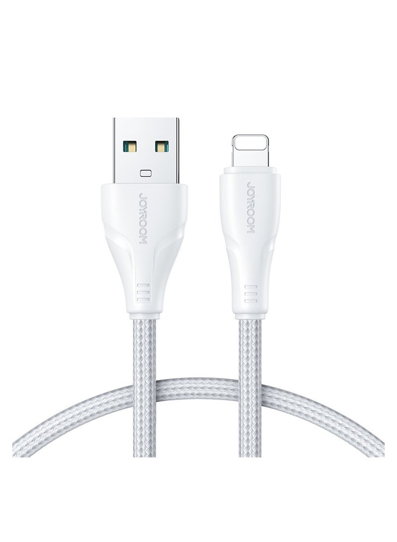 JOYROOM - Joyroom cable USB - Lightning 2.4A 0.25m (S-UL012A11) White - Image 1