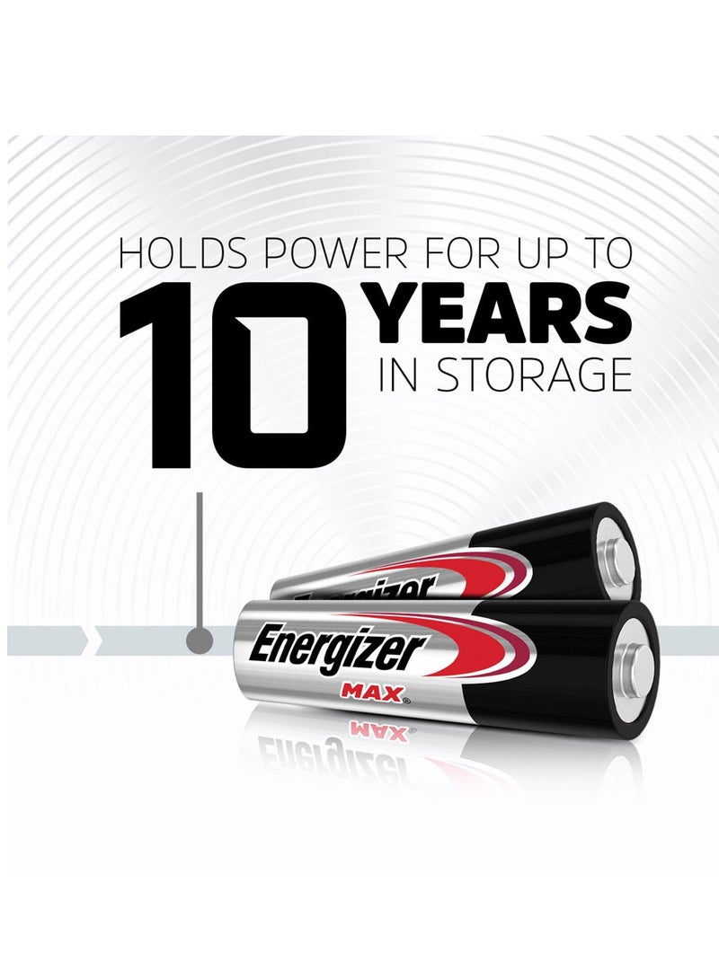إنرجايزر عبوة من 4 بطاريات AA مربعة ماكس القلوية سوداء/فضية - Image 2