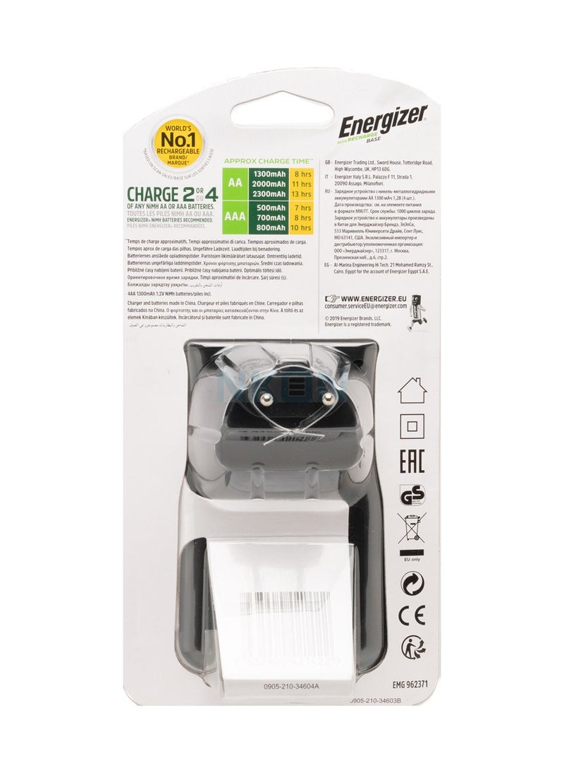 إنرجايزر Mini charger with 2 AA Rechargeable Batteries  (2000 mAh) Multicolour - Image 2