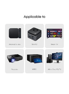 Impex Air Mouse 2.4G 3D With Wireless Keyboard Infrared Remote Control And IR Learning, Support Motion Sensing Games, Voice Input For Smart TV, Android TV Box, Mini PC, HTPC, Projector, Mac OS Black  - Image 4