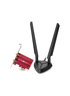 TP-LINK WiFi 6E AX5400 PCIe Card Archer TXE75E Tri Band Wireless Adapter With Bluetooth 5.2 WPA3 MU MIMO OFDMA Heat Sink Low Profile Bracket Supports Windows 1064bit Red  - Image 1