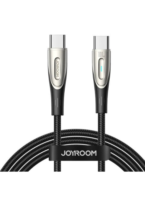 SA27-CC5 Star-Light Series 100W Fast Charging Data Cable (Type-C to Type-C) 2m- Black