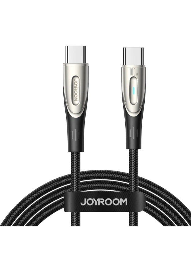 JOYROOM - SA27-CC5 Star-Light Series 100W Fast Charging Data Cable (Type-C to Type-C) 2m- Black - Image 1