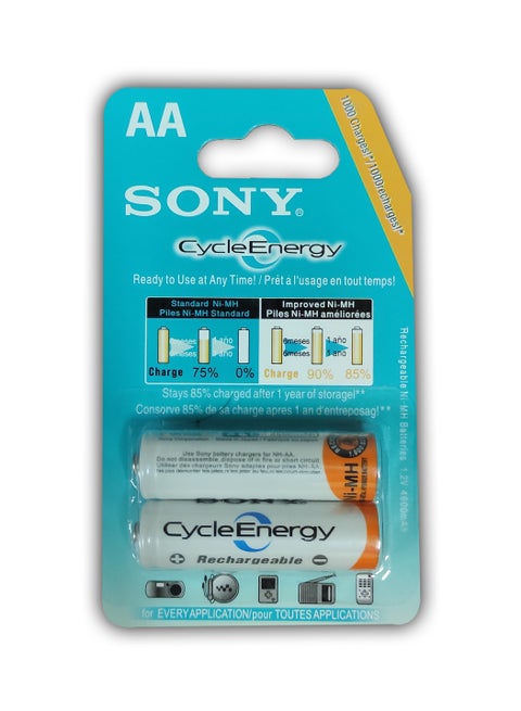 4600 mAh Sony Rechargble Batteries AA Cycle Energy 4600mAh