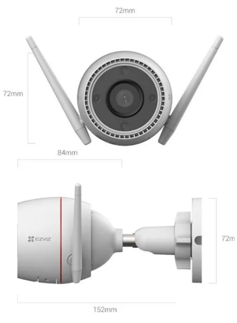 EZVIZ - H3c 2K⁺ Wi-Fi Smart Home Camera Full HD Color Night Vision 4MP - Image 1