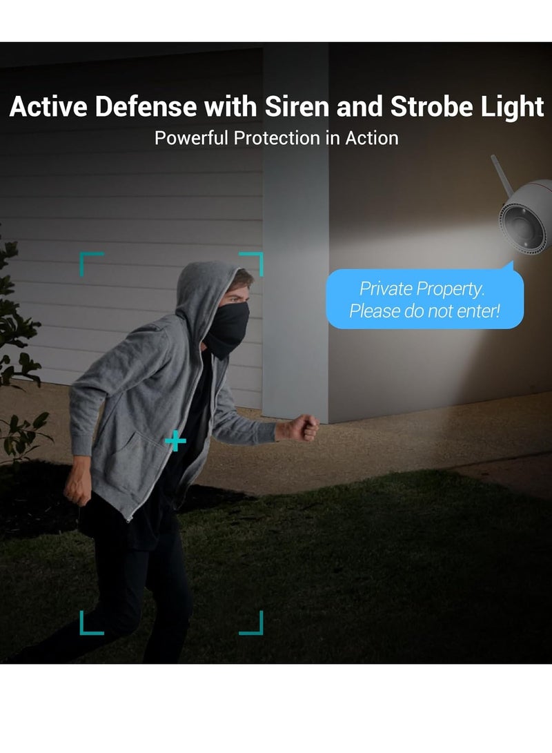 EZVIZ - H3c 2K⁺ Wi-Fi Smart Home Camera Full HD Color Night Vision 4MP - Image 1