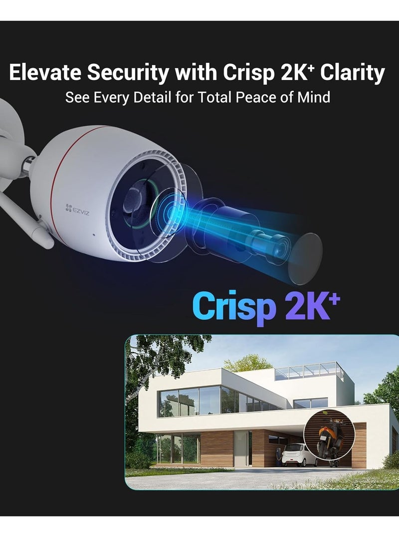 EZVIZ - H3c 2K⁺ Wi-Fi Smart Home Camera Full HD Color Night Vision 4MP - Image 1