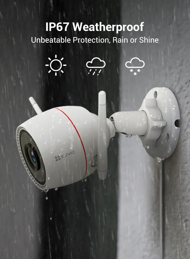 EZVIZ - H3c 2K⁺ Wi-Fi Smart Home Camera Full HD Color Night Vision 4MP - Image 1