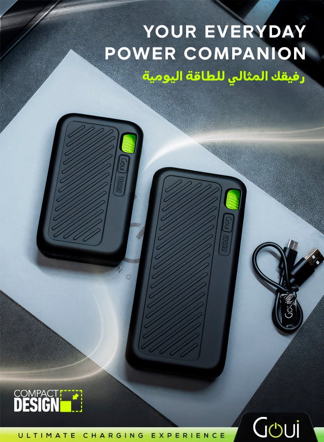جوي باور بانك سينقي  20,000 ملي أمبير – شاحن محمول عالي السعة للهواتف الذكية والأجهزة اللوحية والمزيد | شحن عدة أجهزة في نفس الوقت | تصميم مدمج ومريح ومثالي للسفر- أسود - Image 4