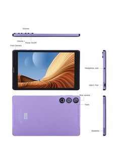 C idea 8 Inch Android 12 Tablet 256GB ROM+256GB Expandable 800*1280 IPS Screen With Protect Case, Keyboard CM835(Purple )  - Image 5