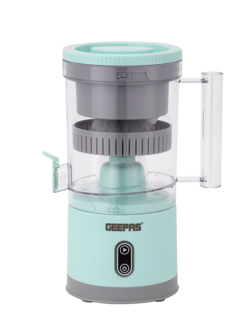 GEEPAS Rechargeable Portable Citrus Juicer, Wireless Operation 200 ml 80 W GCJ46019 Green  - Image 1