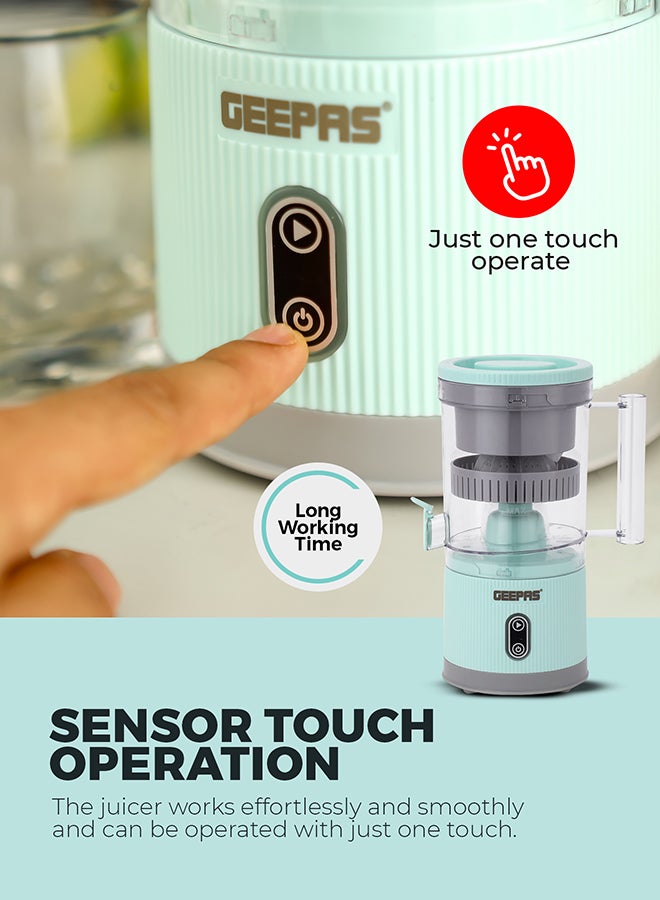 جيباس عصارة حمضيات محمولة قابلة لإعادة الشحن، تشغيل لاسلكي، 200 مل، 80 وات، GCJ46019، أخضر - Image 5