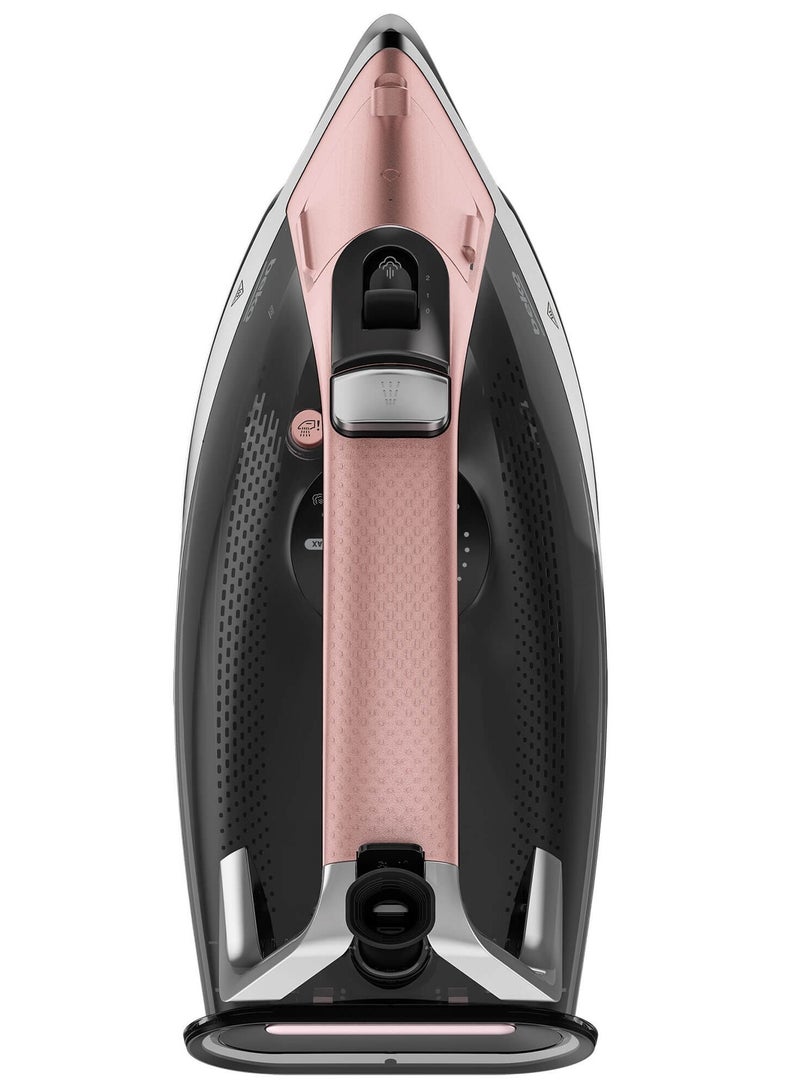 Beko Future Steam Iron - Digital display, Auto Cleaning Function, SuperGlide Ceramic Soleplate, Dry Ironing, Auto Shut, Manual Controls - SIM8130 350 ml 3000 W SIM 8130 Black and Pink - Image 3