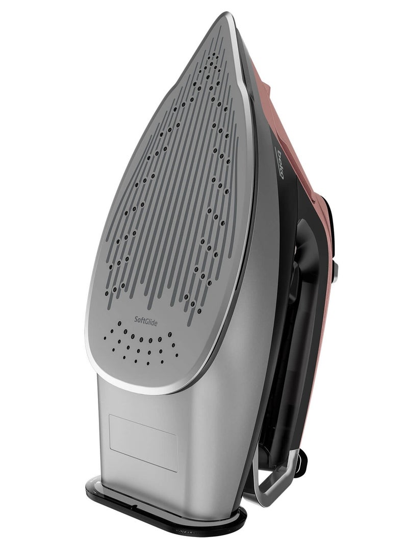 Beko Future Steam Iron - Digital display, Auto Cleaning Function, SuperGlide Ceramic Soleplate, Dry Ironing, Auto Shut, Manual Controls - SIM8130 350 ml 3000 W SIM 8130 Black and Pink - Image 4